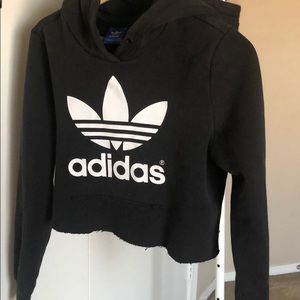 Cropped black Adidas Hoodie